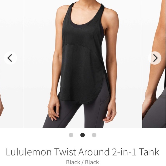 🍋 Lululemon Twist Around 2in1 Tank - Picture 2 of 9